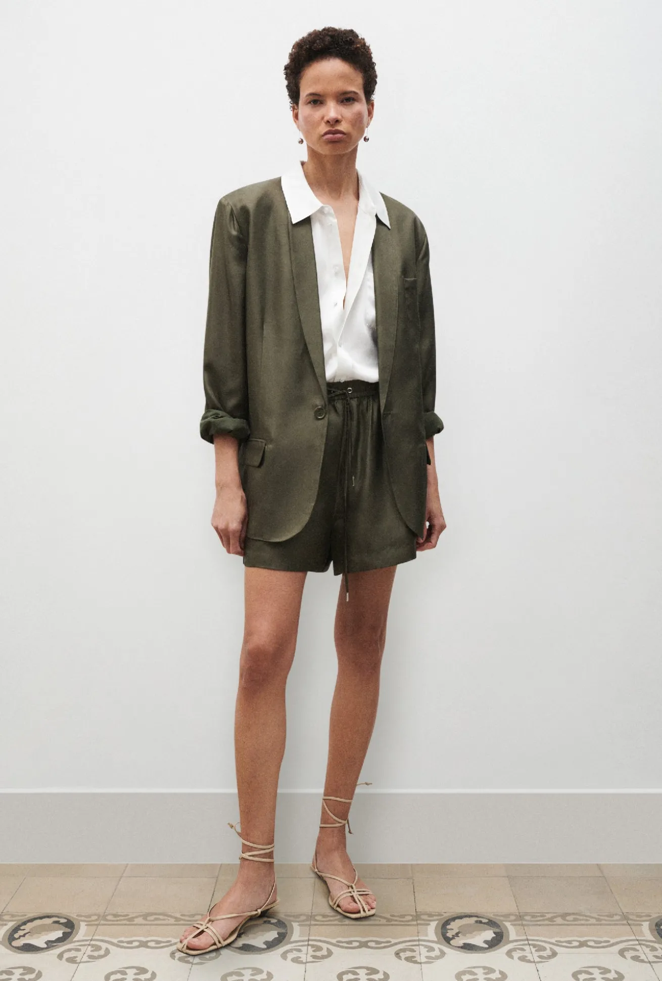 TWILL SLOUCH SHORTS PINE