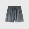 TWILL SLOUCH SHORTS SLATE