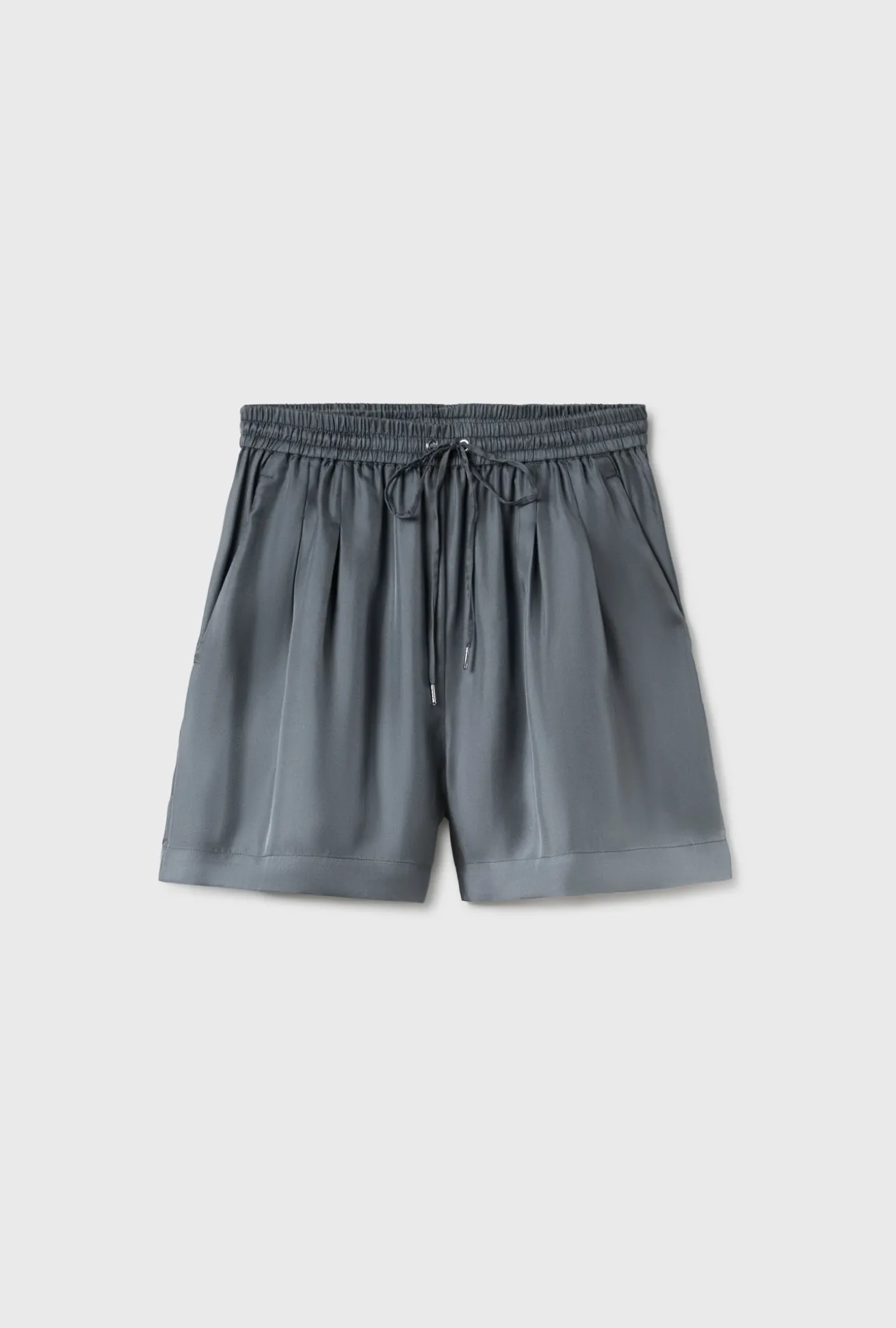 TWILL SLOUCH SHORTS SLATE