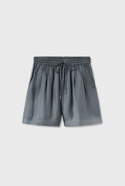 TWILL SLOUCH SHORTS SLATE