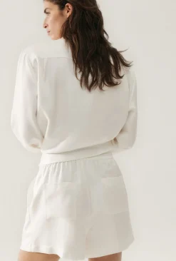 TWILL SLOUCH SHORTS WHITE