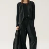 TWILL SLOUCH VEST BLACK