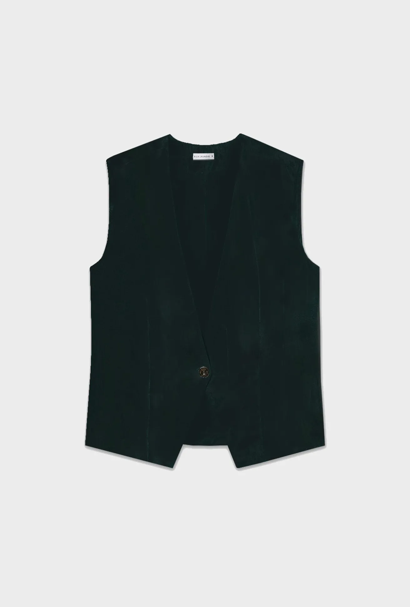 TWILL SLOUCH VEST BLACK