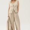 TWILL SLOUCH VEST HAZELNUT