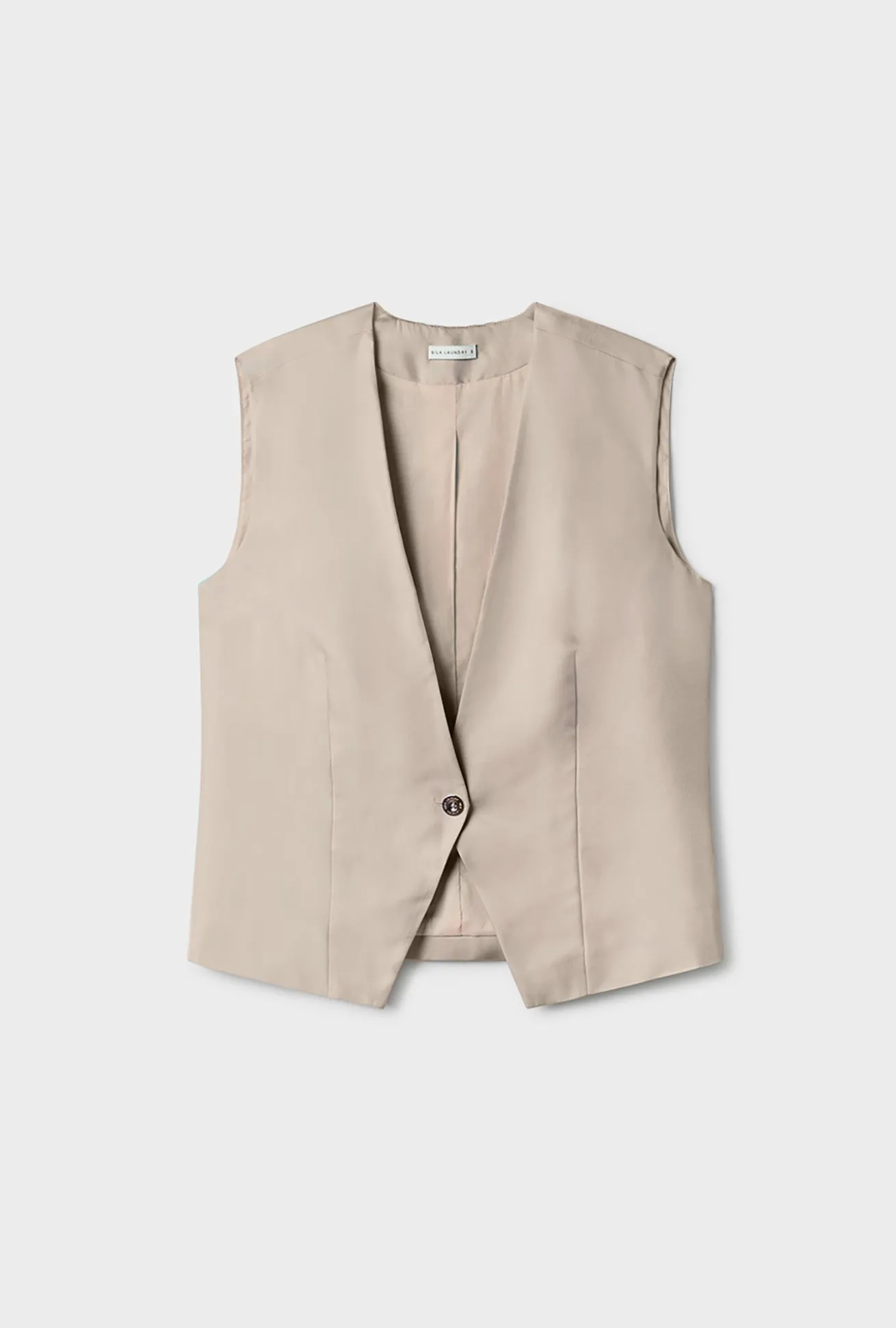 TWILL SLOUCH VEST HAZELNUT