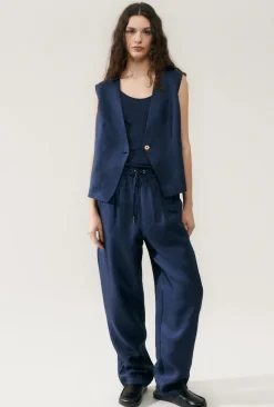 TWILL SLOUCH VEST MIDNIGHT