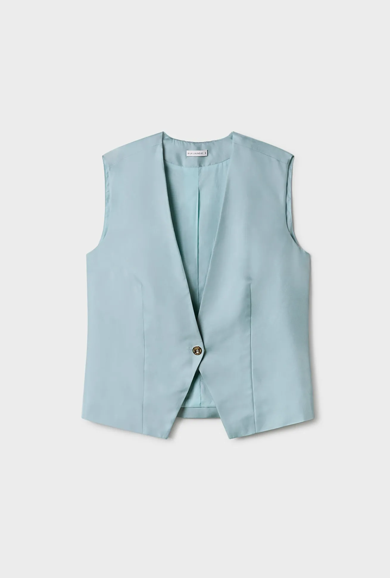 TWILL SLOUCH VEST SKY