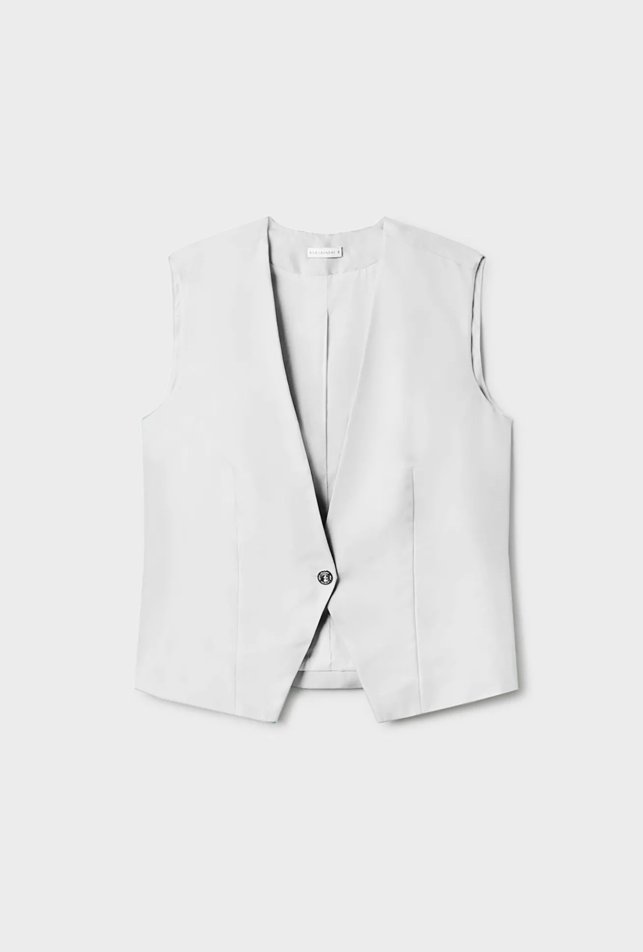 TWILL SLOUCH VEST WHITE