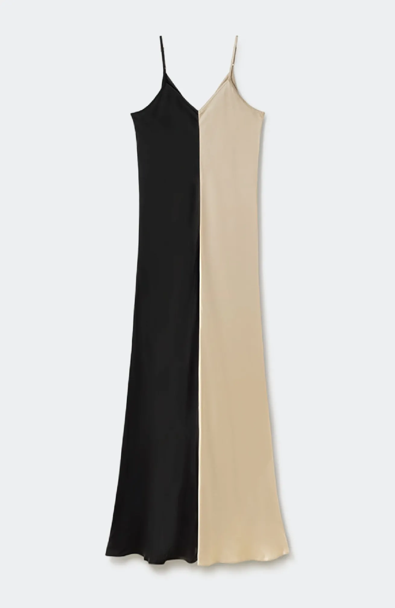 TWO-TONE DRESS HAZELNUT/BLACK