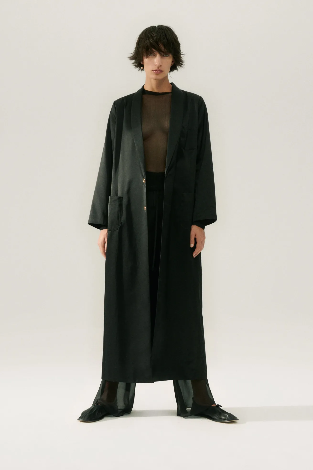 WEATHERPROOF LONG BLAZER BLACK