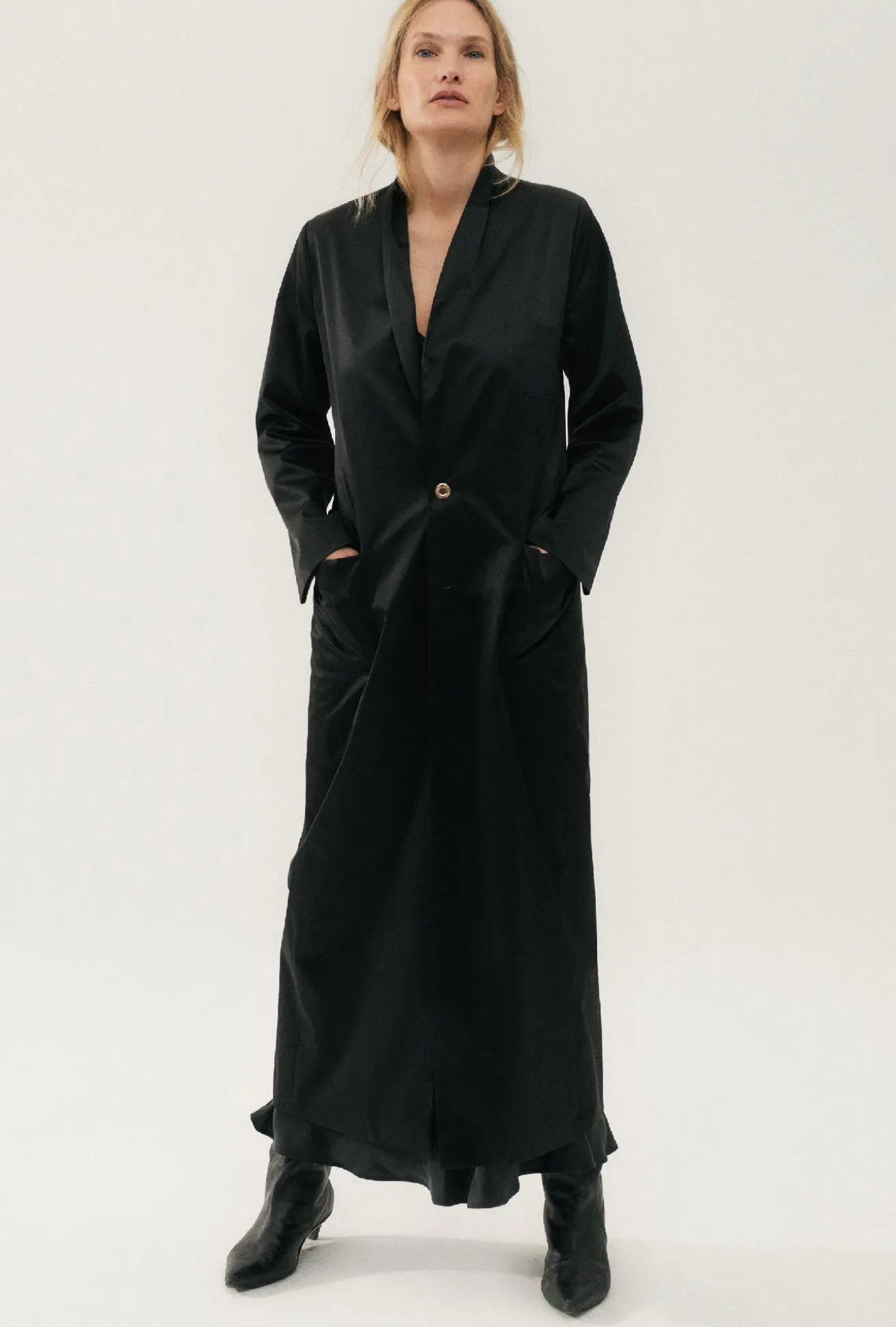 WEATHERPROOF LONG BLAZER BLACK