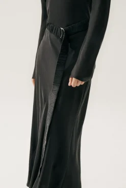 WIDE LONG BELT BLACK