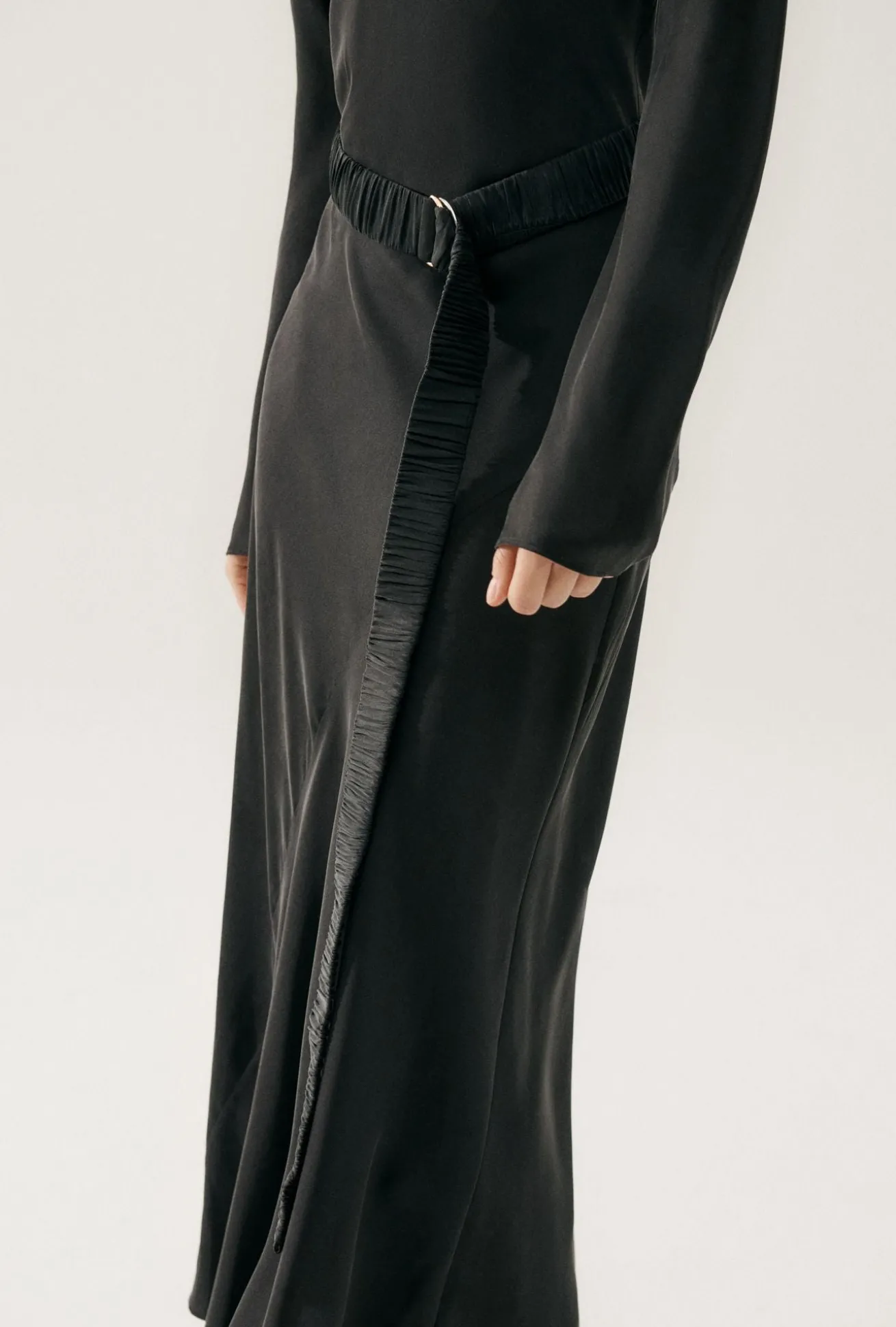 WIDE LONG BELT BLACK