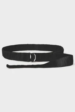WIDE LONG BELT BLACK