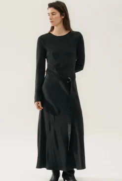 WIDE LONG BELT BLACK