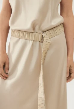 WIDE LONG BELT HAZELNUT