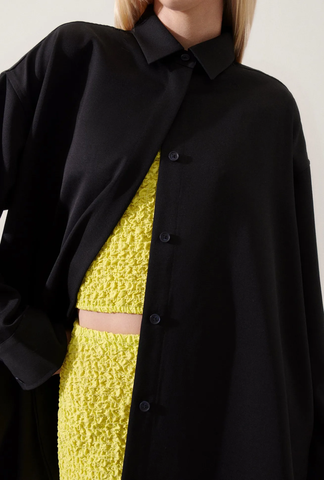 WOOL OVERSHIRT BLACK