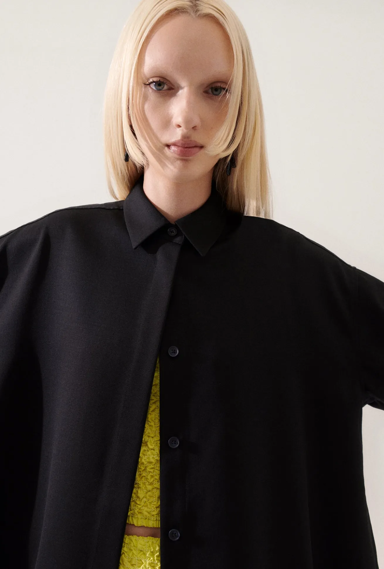 WOOL OVERSHIRT BLACK