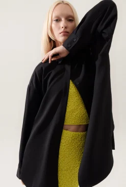 WOOL OVERSHIRT BLACK