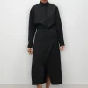 WOOL WRAP SKIRT BLACK